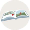 Een illustratie van een fotoboek
