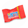 Un emballage rouge de chocolat Tony's Chocolonely dans un joli conditionnement.