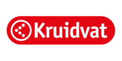 Logo van Kruidvat in rood met witte tekst